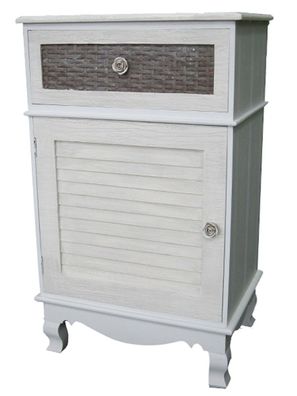 Casa Padrino Landhausstil Kommode Hellgrau / Braun 45 x 32 x H. 76 cm - Handgefertigt