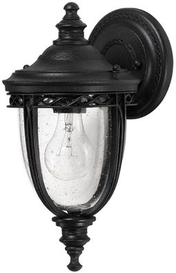 Casa Padrino Barock Außenwandleuchte Schwarz 16,5 x 19 x H. 32 cm - Elegante Balkon G