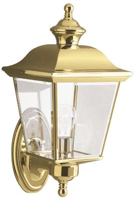 Casa Padrino Jugendstil Außenwandleuchte Gold 17,8 x 19,7 x H. 39,3 cm - Nostalgische