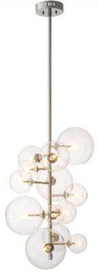 Casa Padrino Luxus Halogen Kronleuchter Silber 26 x 26 x H. 71 cm - Moderner Kronleuc