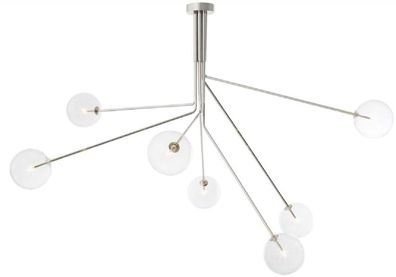 Casa Padrino Luxus Halogen Kronleuchter Silber 192 x 192 x H. 85 cm - Moderner dimmba