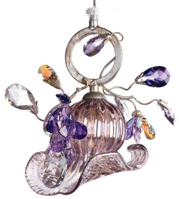 Casa Padrino Luxus Kronleuchter Mehrfarbig 22 x 14 x H. 22 cm - Moderner Glas Kronleu