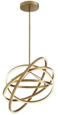 Casa Padrino Luxus LED Kronleuchter Antik Messingfarben Ø 90 x H. 102 cm - Moderner v