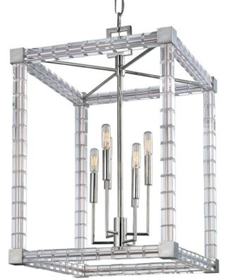 Casa Padrino Designer Kronleuchter Silber 47 x 47 x H. 70 cm - Moderner Luxus Kristal