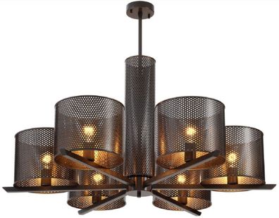 Casa Padrino Luxus Kronleuchter Bronze Ø 109 x H. 55,5 cm - Moderner Metall Kronleuch