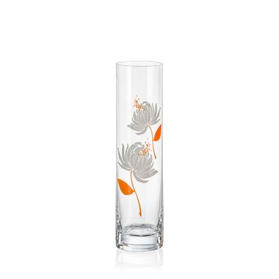 Vase Spring Blumenvase orange weiß S1700 Kristallvase 240 mm Bohemia Crystalex