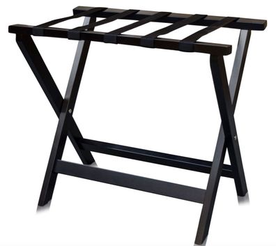 Casa Padrino Luxus Kofferständer / Gepäckablage Schwarz 70 x 41 x H. 61 cm - Hotel Mö