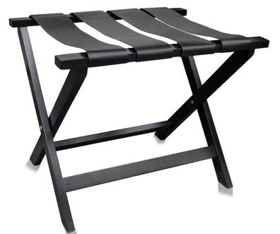 Casa Padrino Luxus Kofferständer / Gepäckablage Schwarz 70 x 50 x H. 59 cm - Hotel Mö