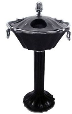 Casa Padrino Barock Weinkühlerständer für 4 Flaschen Aluminium / Antik Silber H 80 cm