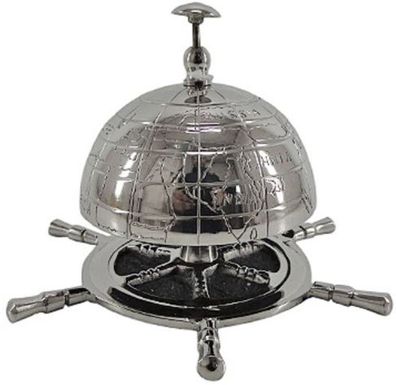 Casa Padrino Luxus Deko Seefahrer Tischglocke Silber Ø 18 x H. 12 cm - Hotel Accessoi