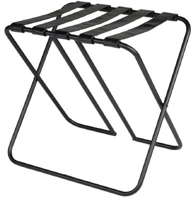 Casa Padrino Luxus Gepäckablage Schwarz 55 x 44 x H. 50 cm - Zusammenklappbarer Koffe