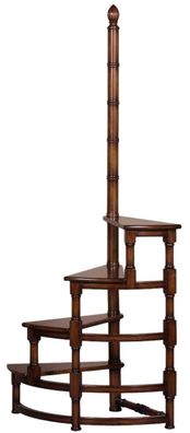 Casa Padrino Luxus Jugendstil Bibliothekstreppe Braun 63 x 46 x H. 157 cm - Massivhol