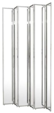 Casa Padrino Designer Raumteiler Silber 150 x H. 220 cm - Luxus Qualität