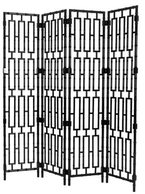 Casa Padrino Luxus Mahagoni Raumteiler Piano Schwarz 200 x H. 225 cm - Designer Hotel