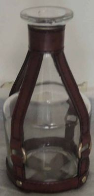 Casa Padrino Luxus Glas Karaffe / Weinkaraffe Cognac Braun Ø 10 x H. 23 cm - Luxus Ko