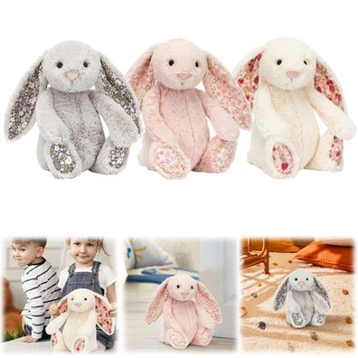 Jellycat Blossom Medium Bunny Berry Plush NWT - Pink / White / Silver