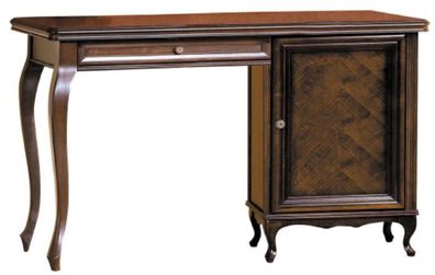 Casa Padrino Luxus Jugendstil Schreibtisch Dunkelbraun 154,4 x 52,5 x H. 78,8 cm - Ma
