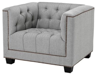 Casa Padrino Luxus Designer Hotel Sessel Grau - Luxus Hotel Möbel