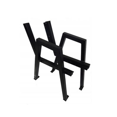 2x Bankbeine Bankgestell für Gartenbank Stahl pulverbechichtet Schwarz SOFIA 9448