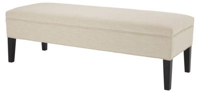 Casa Padrino Designer Sitzbank Elfenbein 140 x 50 x H. 45 cm - Luxus Möbel