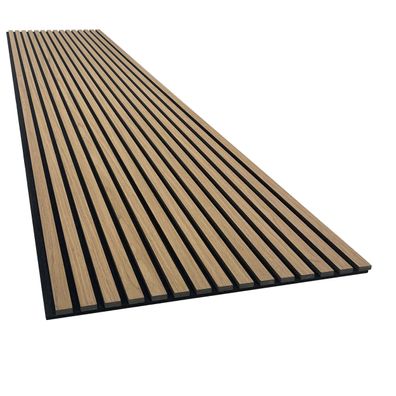 Akustikpaneel mit Holzfurnier in Bright Teak - 2700x600 mm - mit PET-Filz