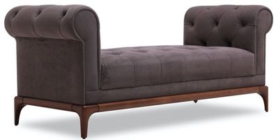 Casa Padrino Luxus Chesterfield Sitzbank Lila / Braun 175 x 58 x H. 67 cm - Moderne g