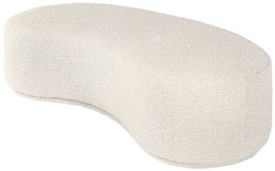 Casa Padrino Luxus Sitzbank Cremefarben 149 x 65,5 x H. 41 cm - Gebogene Bank - Wohnz