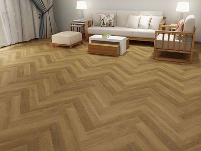 Klick Vinyl Fischgräte Eiche natur mit Dämmung Herringbone m²/29,99€