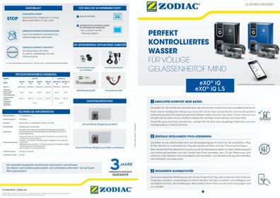 Modell 2025 Salzelektrolyse Zodiac eXO iQ 10 g/h bis 40m³ Chlorinator mit WiFi