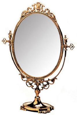 Casa Padrino Luxus Barock Messing Schminkspiegel Gold 40 x H. 60 cm - Tischspiegel
