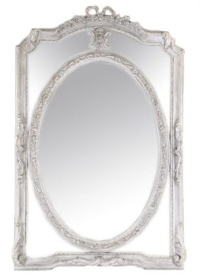 Casa Padrino Barock Wandspiegel Antik Silber - Italienischer Antik Stil - 120 x 80 cm