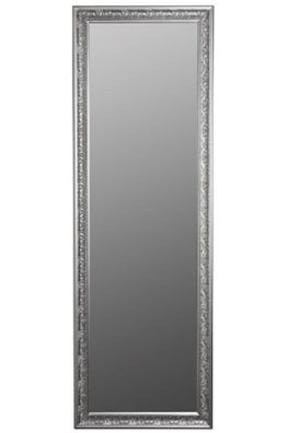 Casa Padrino Barock Wandspiegel Silber 62 x H. 187 cm - Handgefertigter Spiegel im Ba