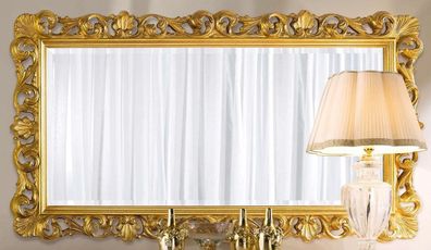 Casa Padrino Luxus Barock Spiegel Gold - Rechteckiger Wandspiegel im Barockstil - Pru