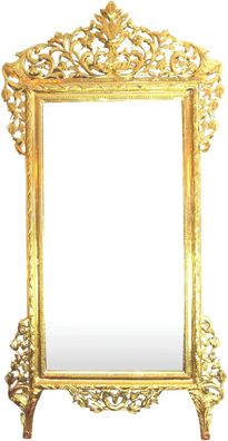 Riesiger Casa Padrino Barock Spiegel Gold 220 x 120 cm - Edel & Prunkvoller Wandsp