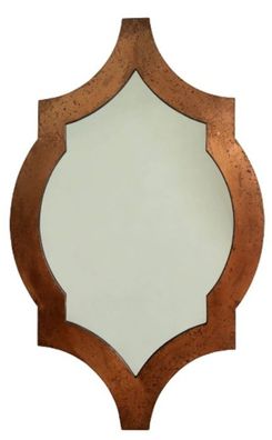 Casa Padrino Wandspiegel Kupferfarben 78 x H. 126 cm - Art Deco Möbel