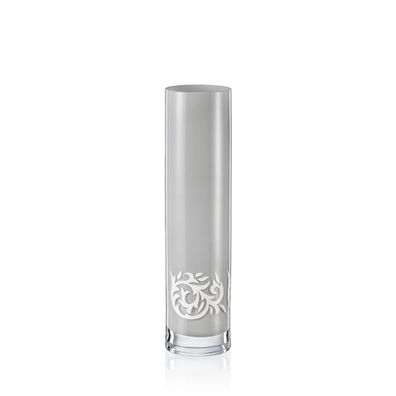 Kristallvase Vase Spring grau weiß S1702 Blumenvase 240 mm Bohemia Crystalex