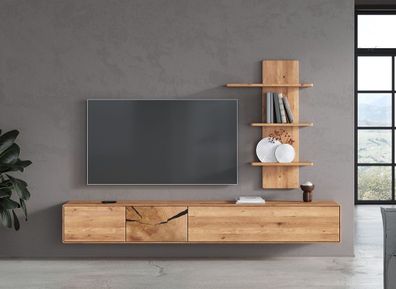 TV Kombination I 220cm "Belfast" Wildeiche massiv