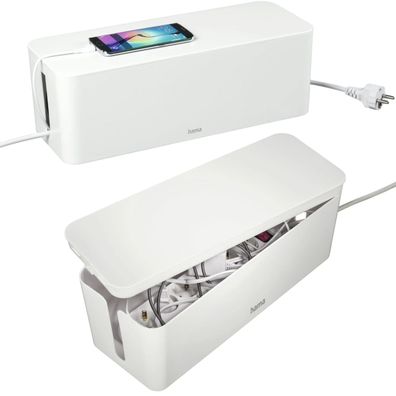 Hama Kabelbox Kabelmanager Kabel-Organizer Ladestation TV PC Büro Schreibtisch