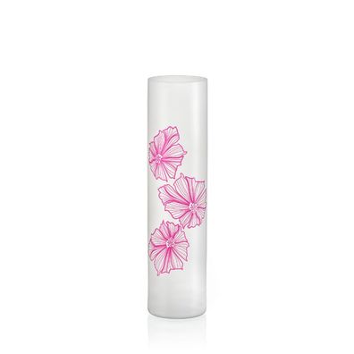 Kristallvase Vase Spring weiß rosa S1702 Blumenvase 240 mm Bohemia Crystalex