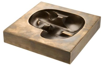 Casa Padrino Luxus Deko Objekt Vintage Messingfarben 20,5 x 20,5 x H. 4 cm - Deko Acc