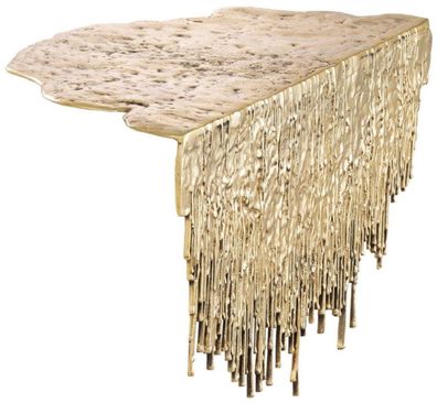 Casa Padrino Designer Tisch Deko Objekt Messingfarben 44,5 x 24 x H. 5 cm - Schreibti
