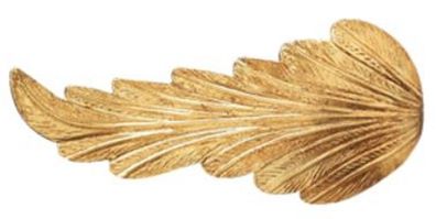 Casa Padrino Luxus Vorhanghalter Gold 33 x 16 x H. 14 cm - Eleganter Messing Gardiene