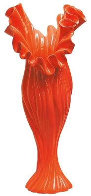 Casa Padrino Designer Blumenvase Orange B. 33 cm Höhe 81 cm - Dekovase