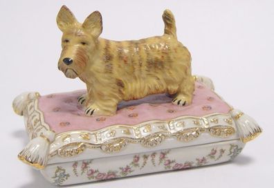 Casa Padrino Jugendstil Schmuckschatulle Weiß / Mehrfarbig 18 x 12,3 x H. 12 cm - Por