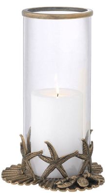 Casa Padrino Luxus Kerzenleuchter Vintage Messingfarben Ø 20,5 x H. 31,5 cm - Luxus D