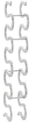 Casa Padrino Designer Weinflaschenhalter Silber 14 x 21 x H. 95 cm - Luxus Aluminium