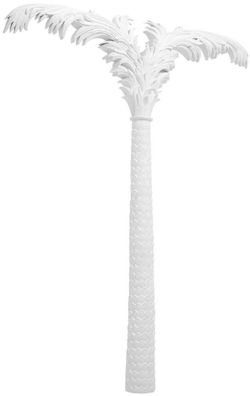 Casa Padrino Luxus Wanddeko Palme Mattweiß 260 x H. 260 cm - Kunstharz Palme - Luxus