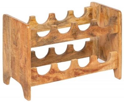 Casa Padrino Landhausstil Weinregal Naturfarben 54 x 26 x H. 36 cm - Handgefertigter