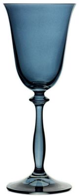 Casa Padrino Luxus Barock Weißweinglas 6er Set Blau Ø 8,5 x H. 21 cm - Handgefertigte