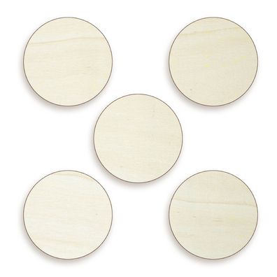 Echtholz Magnete im Set - Lindenholz rund